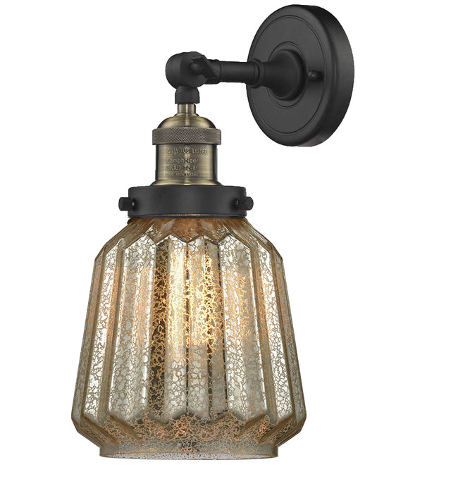 Innovations 203-BAB-G146 One Light Wall Sconce, Black Antique Brass