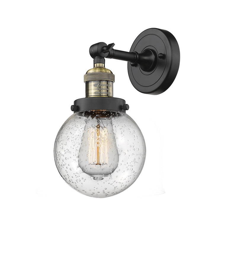 Innovations 203-BAB-G204-6-LED LED Wall Sconce, Black Antique Brass
