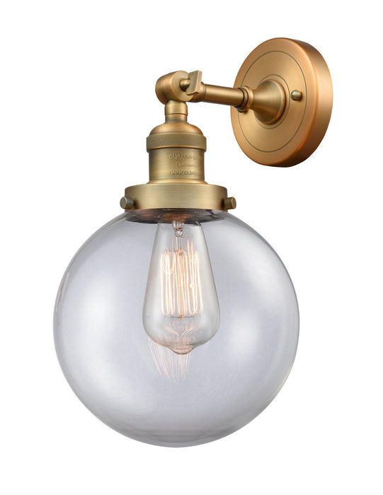 Innovations 203-BB-G202-8 One Light Wall Sconce, Brushed Brass
