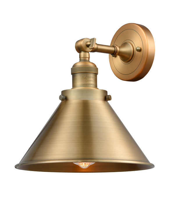 Innovations 203-BB-M10-BB One Light Wall Sconce, Brushed Brass