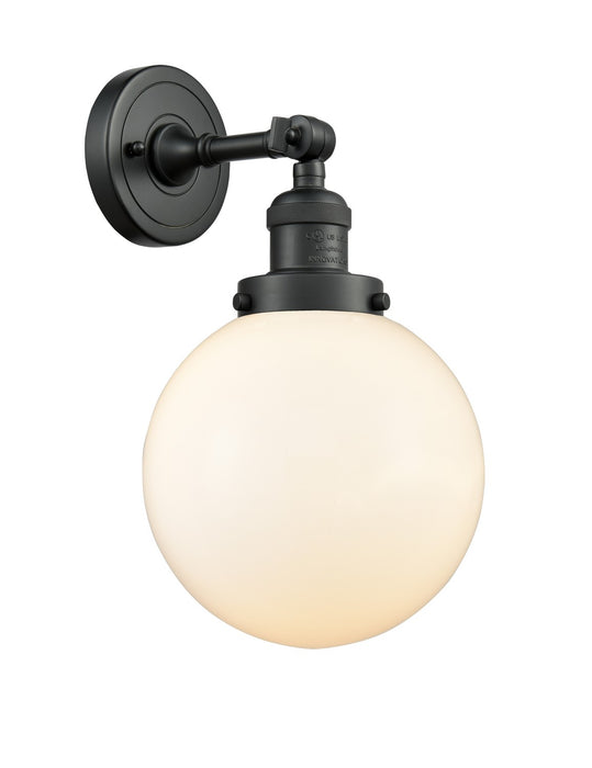 Innovations 203-BK-G201-8-LED LED Wall Sconce, Matte Black