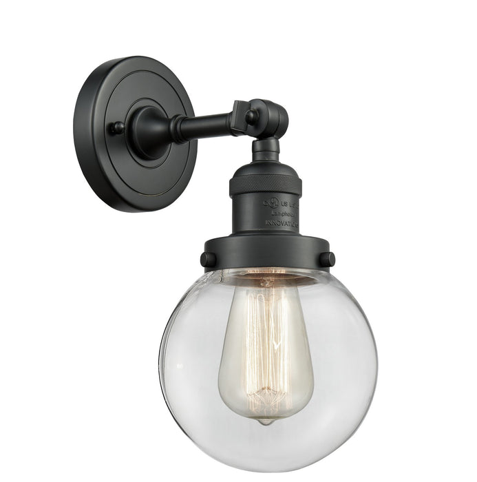 Innovations 203-BK-G202-6-LED LED Wall Sconce, Matte Black