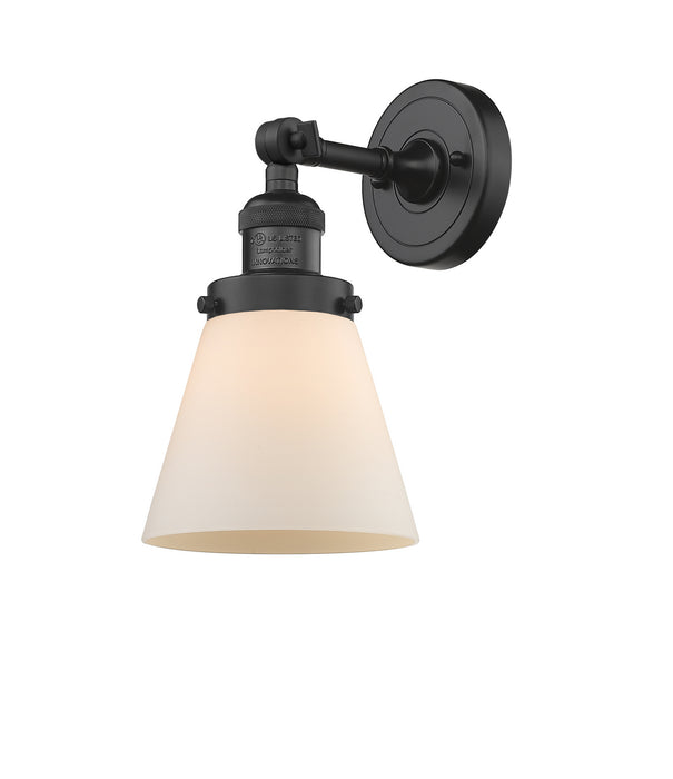 Innovations 203-BK-G61 One Light Wall Sconce, Matte Black