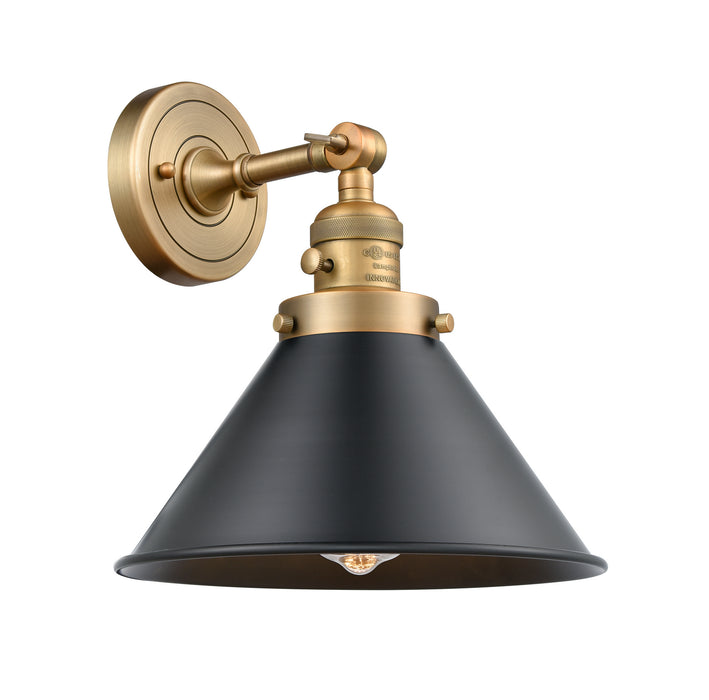 Innovations 203SW-BB-M10-BK One Light Wall Sconce, Brushed Brass