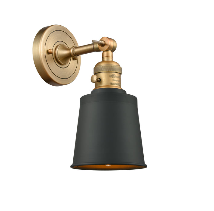 Innovations 203SW-BB-M9-BK One Light Wall Sconce, Brushed Brass