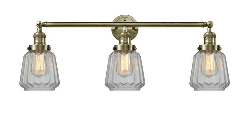 Innovations 205-AB-G142 Three Light Bath Vanity, Antique Brass