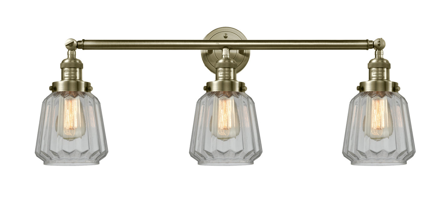 Innovations 205-AB-G142 Three Light Bath Vanity, Antique Brass