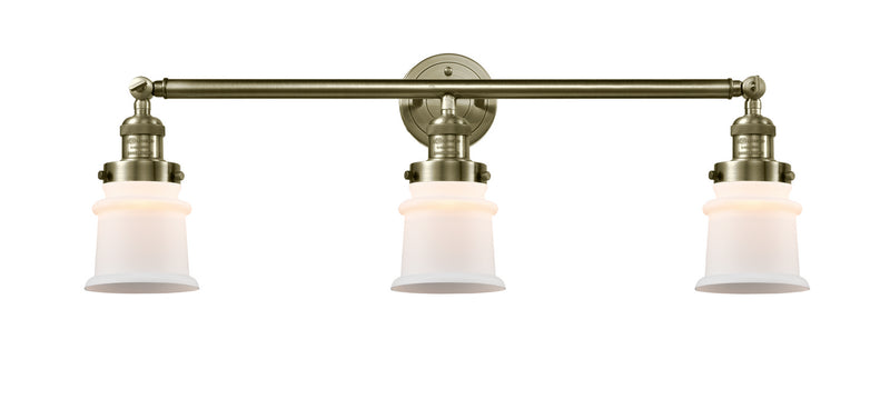 Innovations 205-AB-G181S Three Light Bath Vanity, Antique Brass