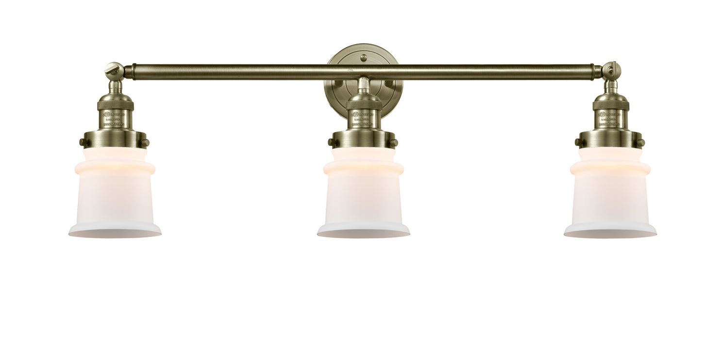 Innovations 205-AB-G181S Three Light Bath Vanity, Antique Brass