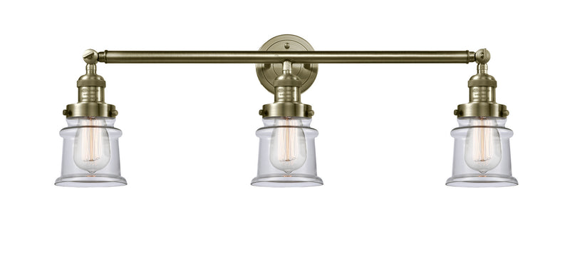 Innovations 205-AB-G182S Three Light Bath Vanity, Antique Brass