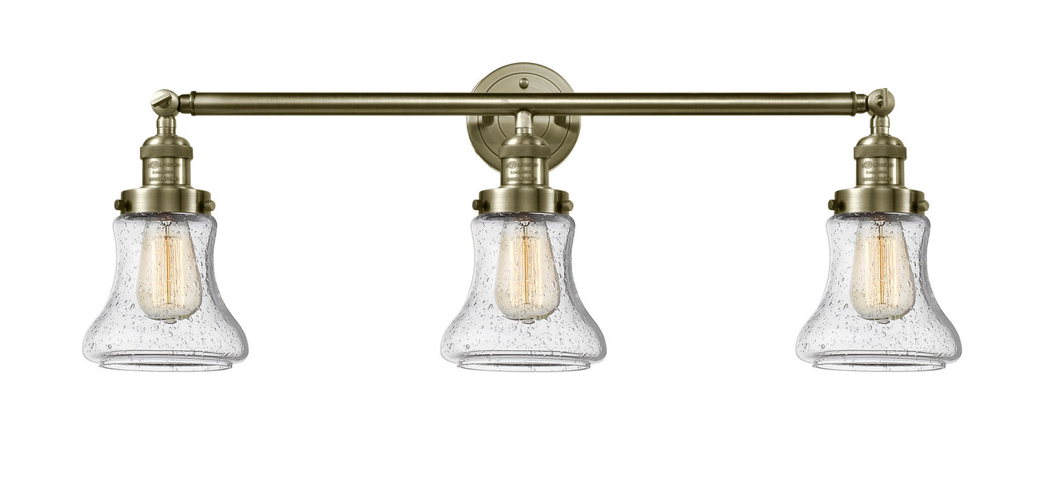 Innovations 205-AB-G194 Three Light Bath Vanity, Antique Brass