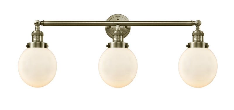 Innovations 205-AB-G201-6-LED LED Bath Vanity, Antique Brass