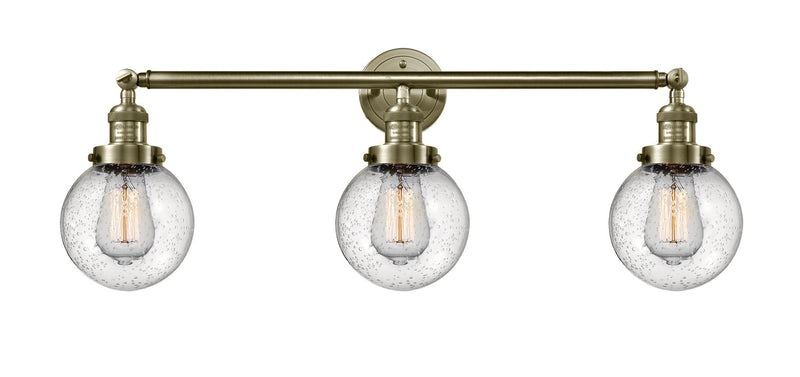 Innovations 205-AB-G204-6-LED LED Bath Vanity, Antique Brass