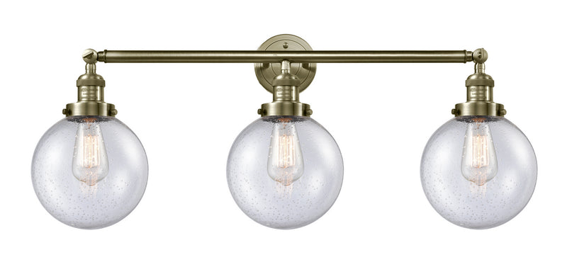 Innovations 205-AB-G204-8-LED LED Bath Vanity, Antique Brass