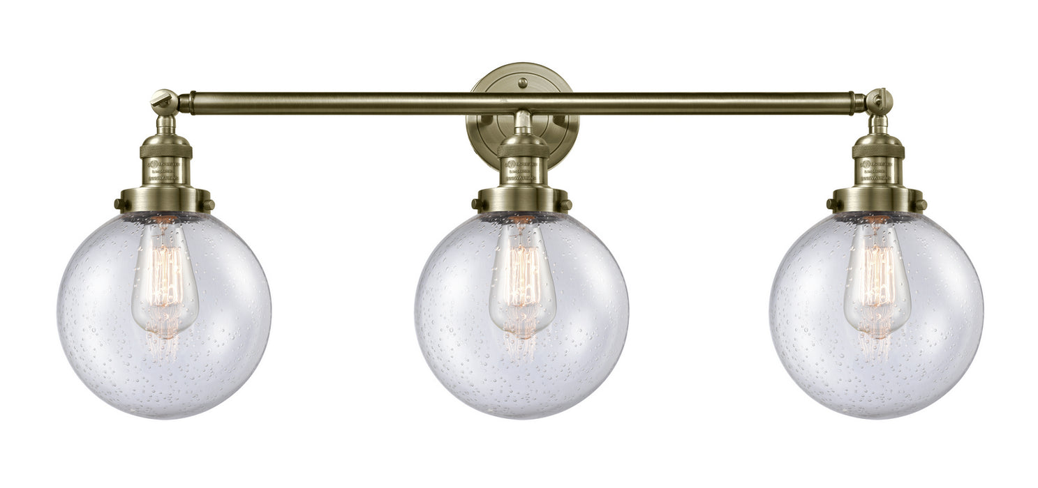Innovations 205-AB-G204-8-LED LED Bath Vanity, Antique Brass