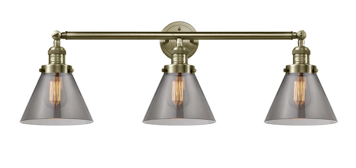 Innovations 205-AB-G43 Three Light Bath Vanity, Antique Brass