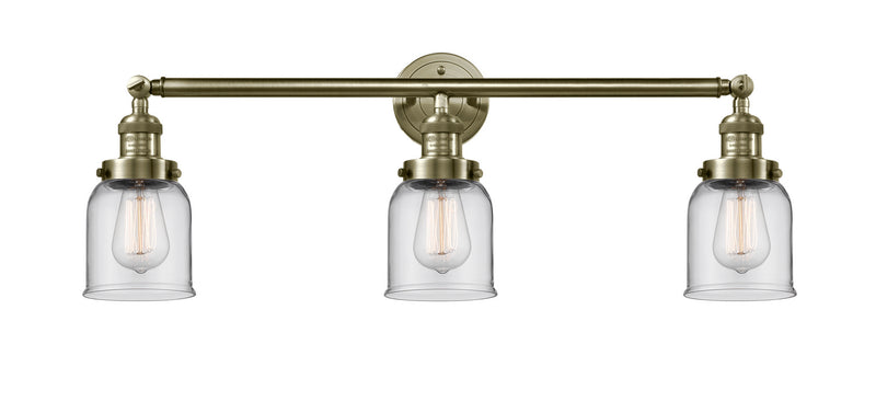 Innovations 205-AB-G52 Three Light Bath Vanity, Antique Brass