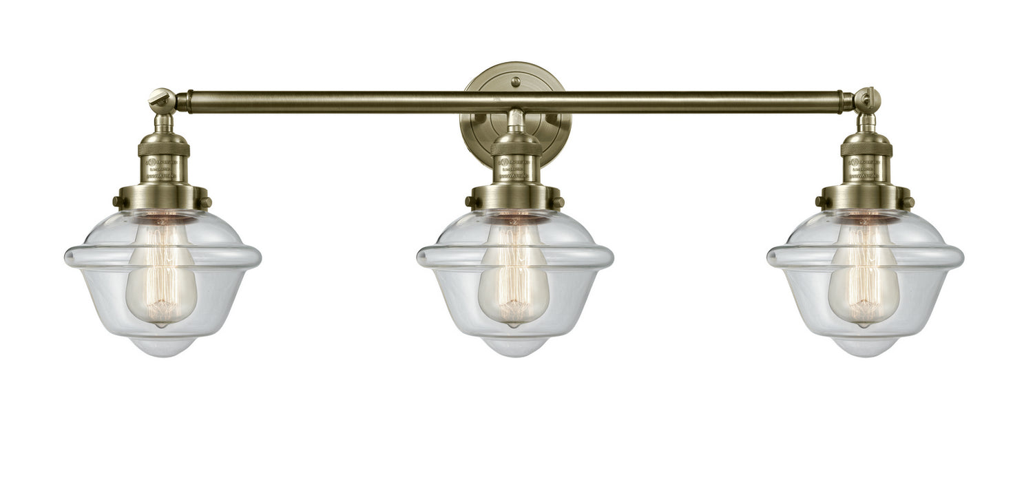 Innovations 205-AB-G532 Three Light Bath Vanity, Antique Brass