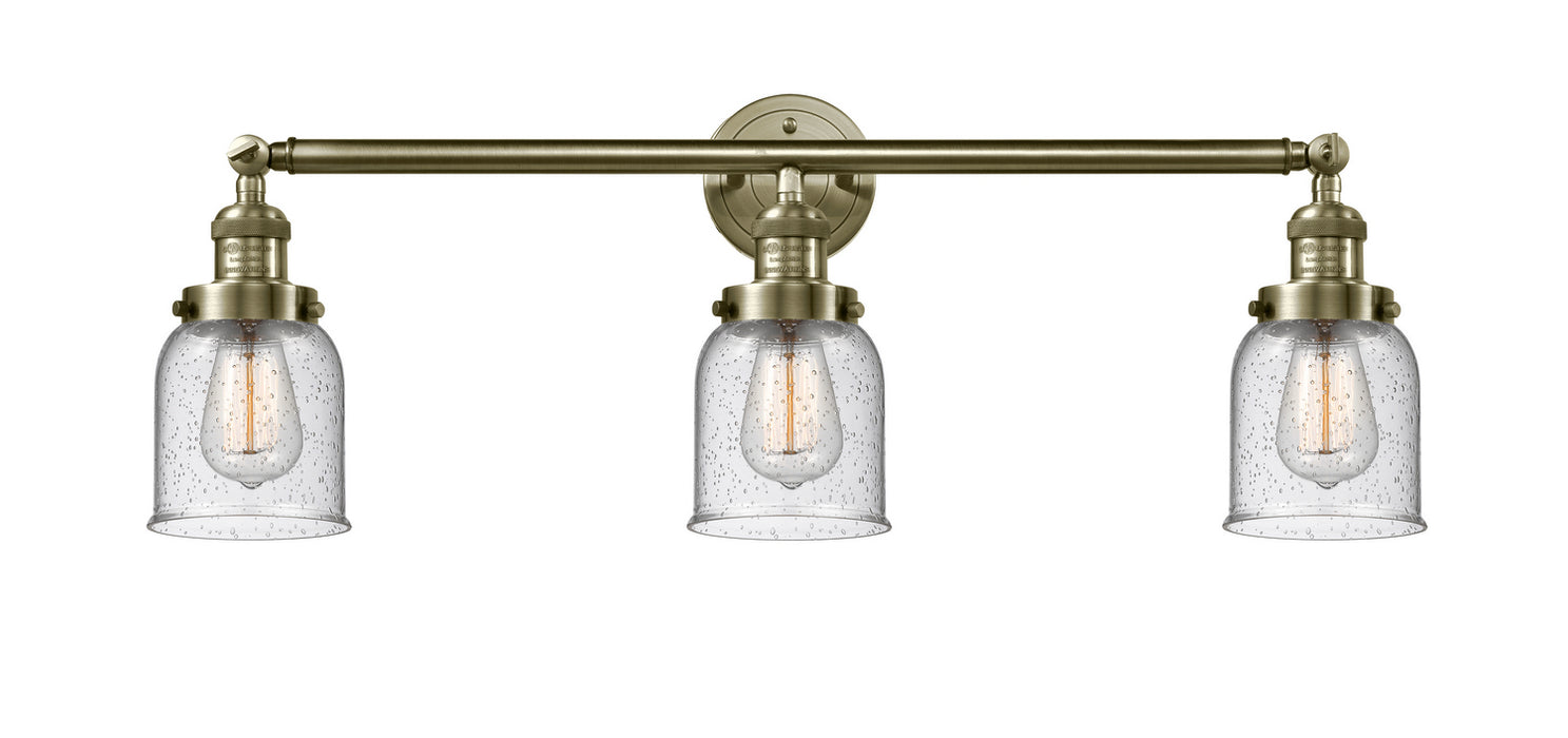 Innovations 205-AB-G54 Three Light Bath Vanity, Antique Brass