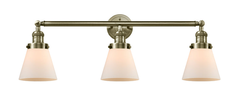 Innovations 205-AB-G61 Three Light Bath Vanity, Antique Brass