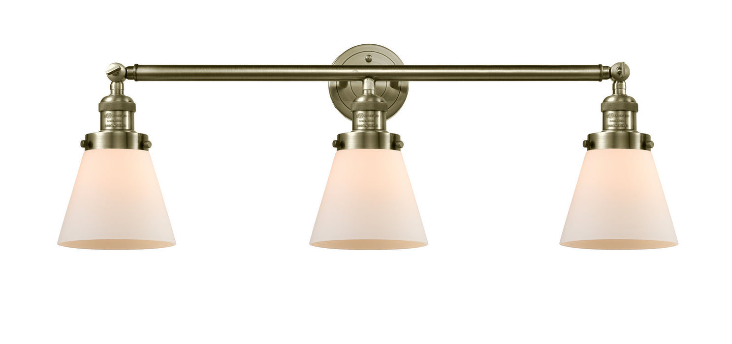 Innovations 205-AB-G61 Three Light Bath Vanity, Antique Brass