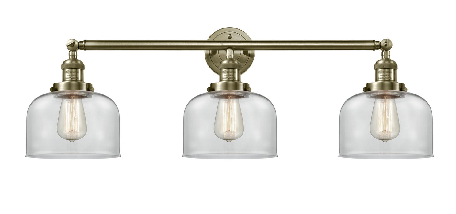 Innovations 205-AB-G72 Three Light Bath Vanity, Antique Brass