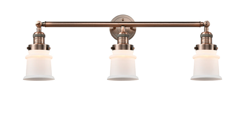 Innovations 205-AC-G181S Three Light Bath Vanity, Antique Copper