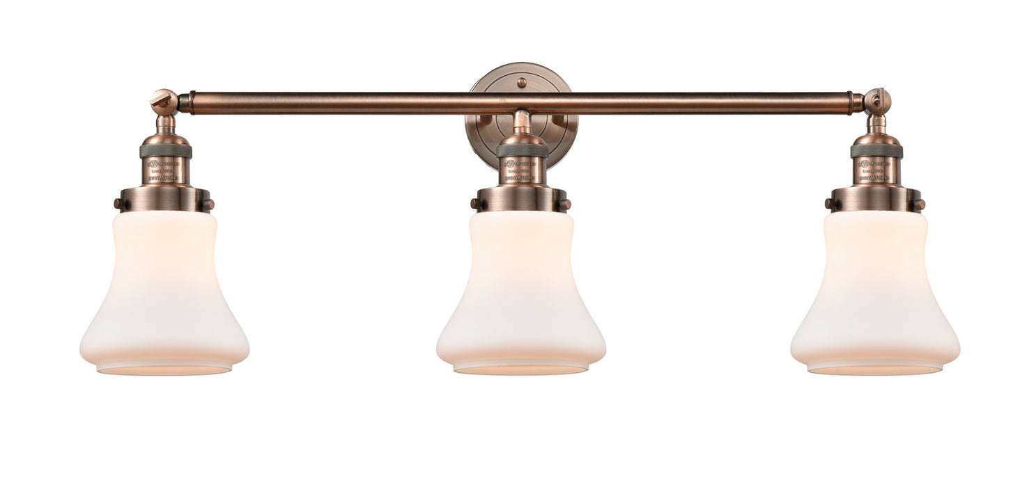 Innovations 205-AC-G191 Three Light Bath Vanity, Antique Copper