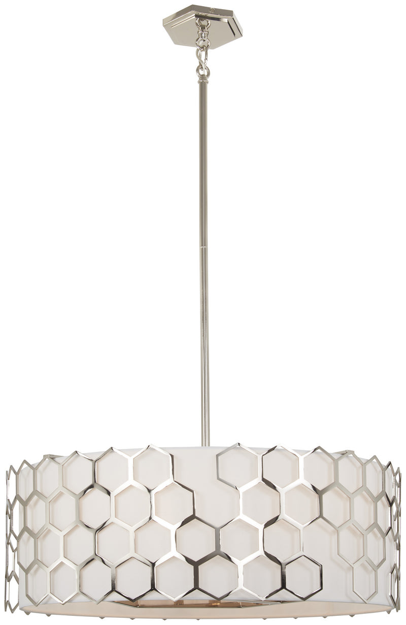 George Kovacs P1896-613 Six Light Pendant, Polished Nickel