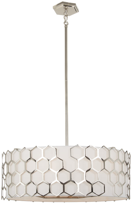 George Kovacs P1896-613 Six Light Pendant, Polished Nickel
