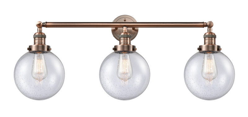 Innovations 205-AC-G204-8-LED LED Bath Vanity, Antique Copper