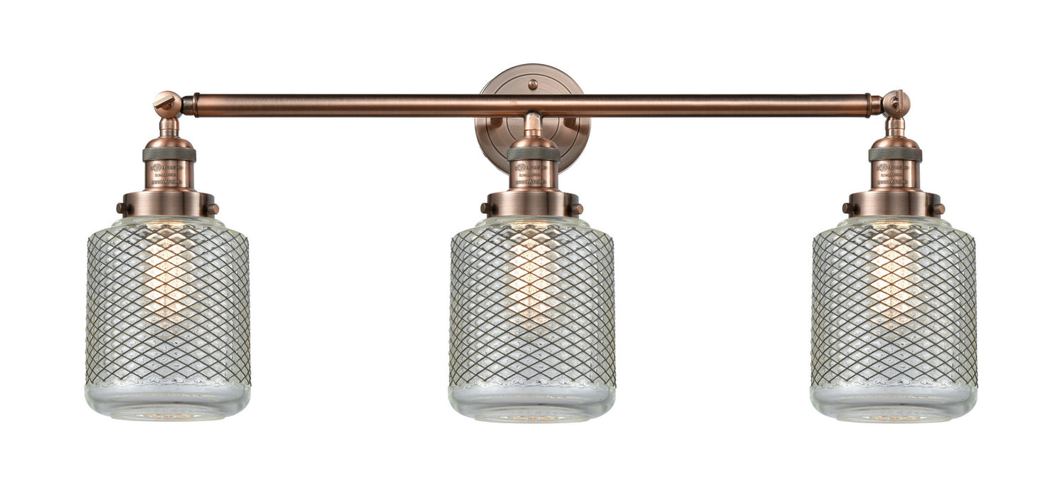 Innovations 205-AC-G262 Three Light Bath Vanity, Antique Copper