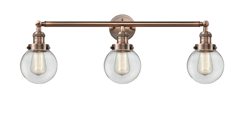 Innovations 205-AC-G202-6-LED LED Bath Vanity, Antique Copper