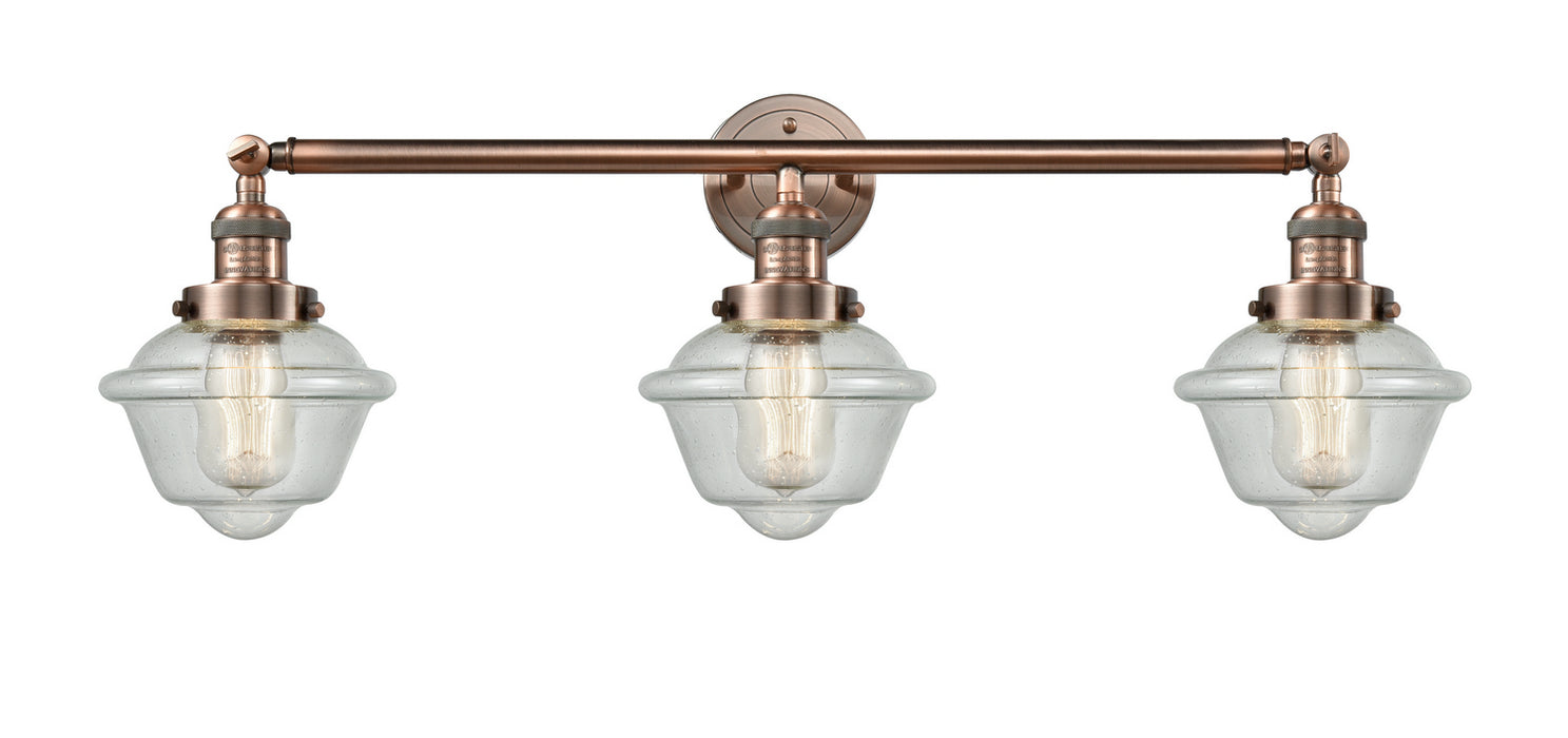Innovations 205-AC-G534 Three Light Bath Vanity, Antique Copper