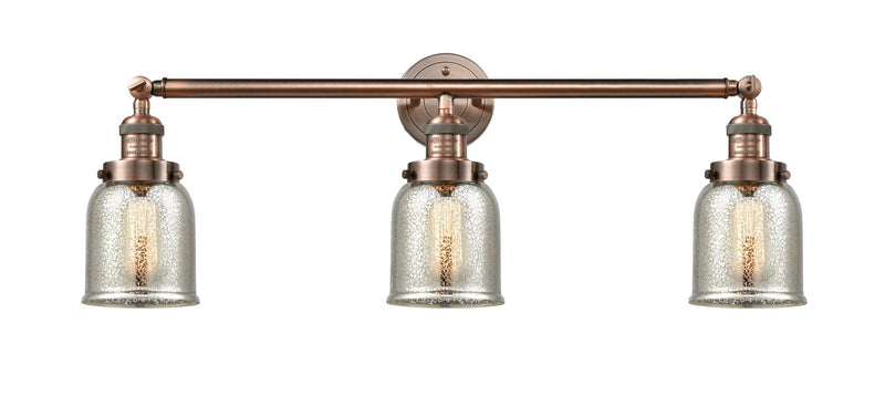 Innovations 205-AC-G58 Three Light Bath Vanity, Antique Copper