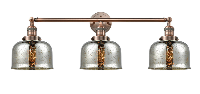 Innovations 205-AC-G78 Three Light Bath Vanity, Antique Copper