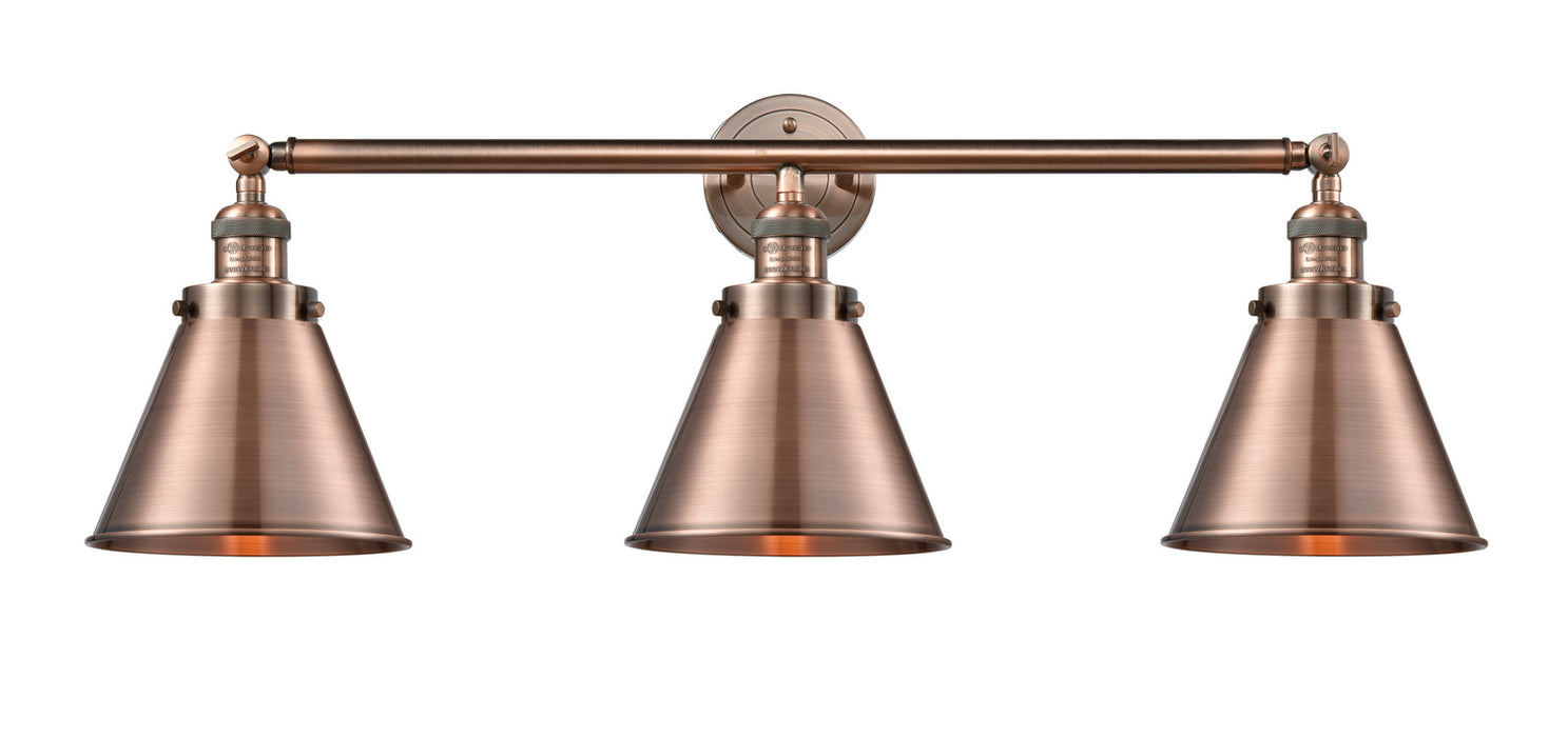 Innovations 205-AC-M13-AC Three Light Bath Vanity, Antique Copper