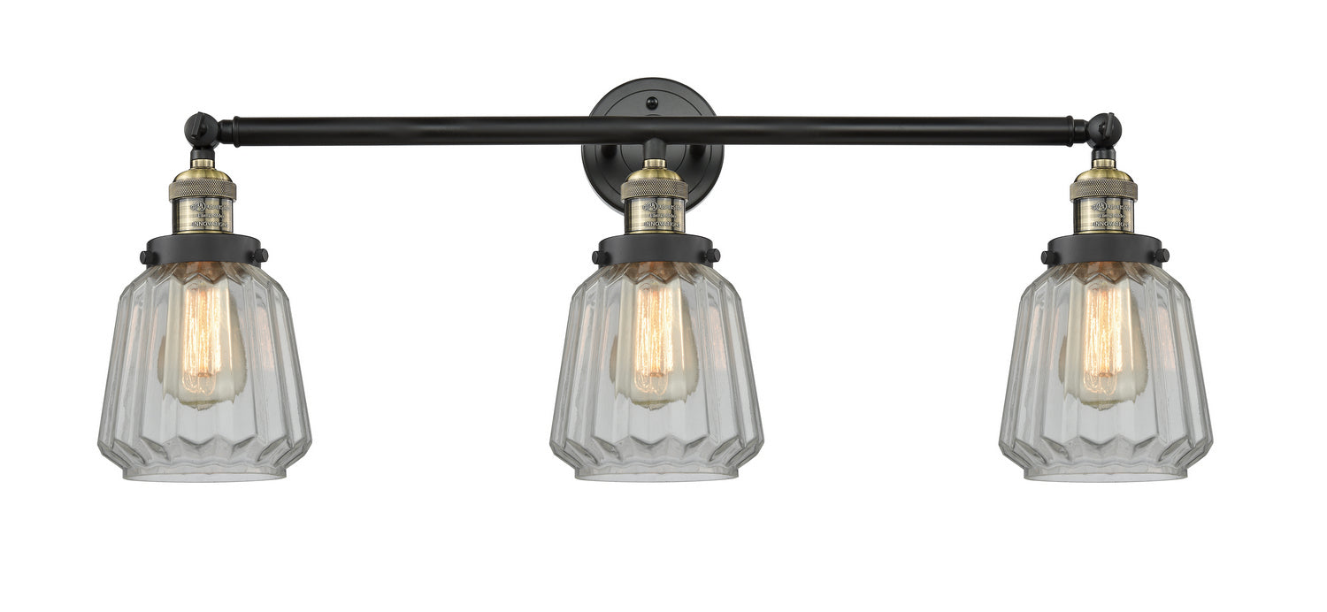 Innovations 205-BAB-G142 Three Light Bath Vanity, Black Antique Brass