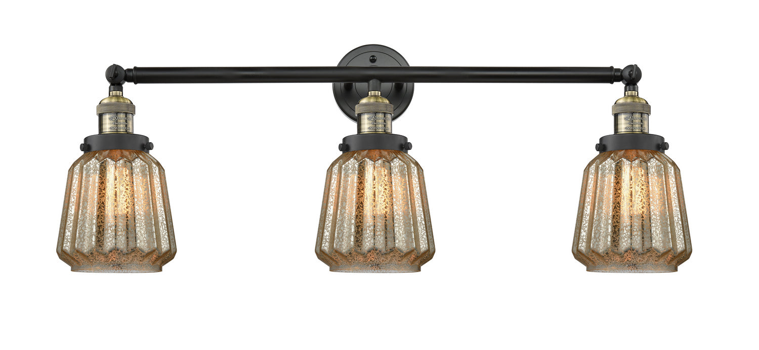 Innovations 205-BAB-G146 Three Light Bath Vanity, Black Antique Brass