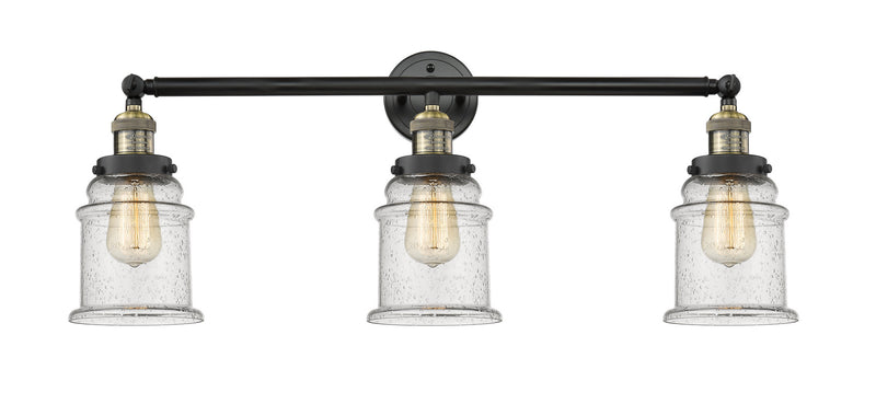 Innovations 205-BAB-G184 Three Light Bath Vanity, Black Antique Brass