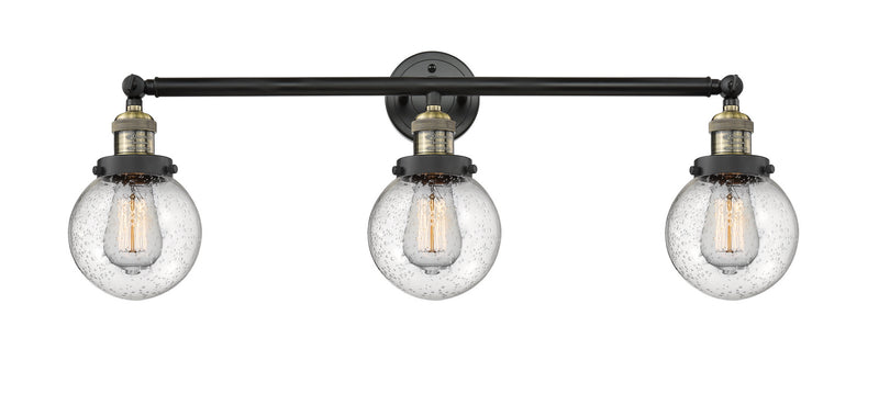 Innovations 205-BAB-G204-6-LED LED Bath Vanity, Black Antique Brass
