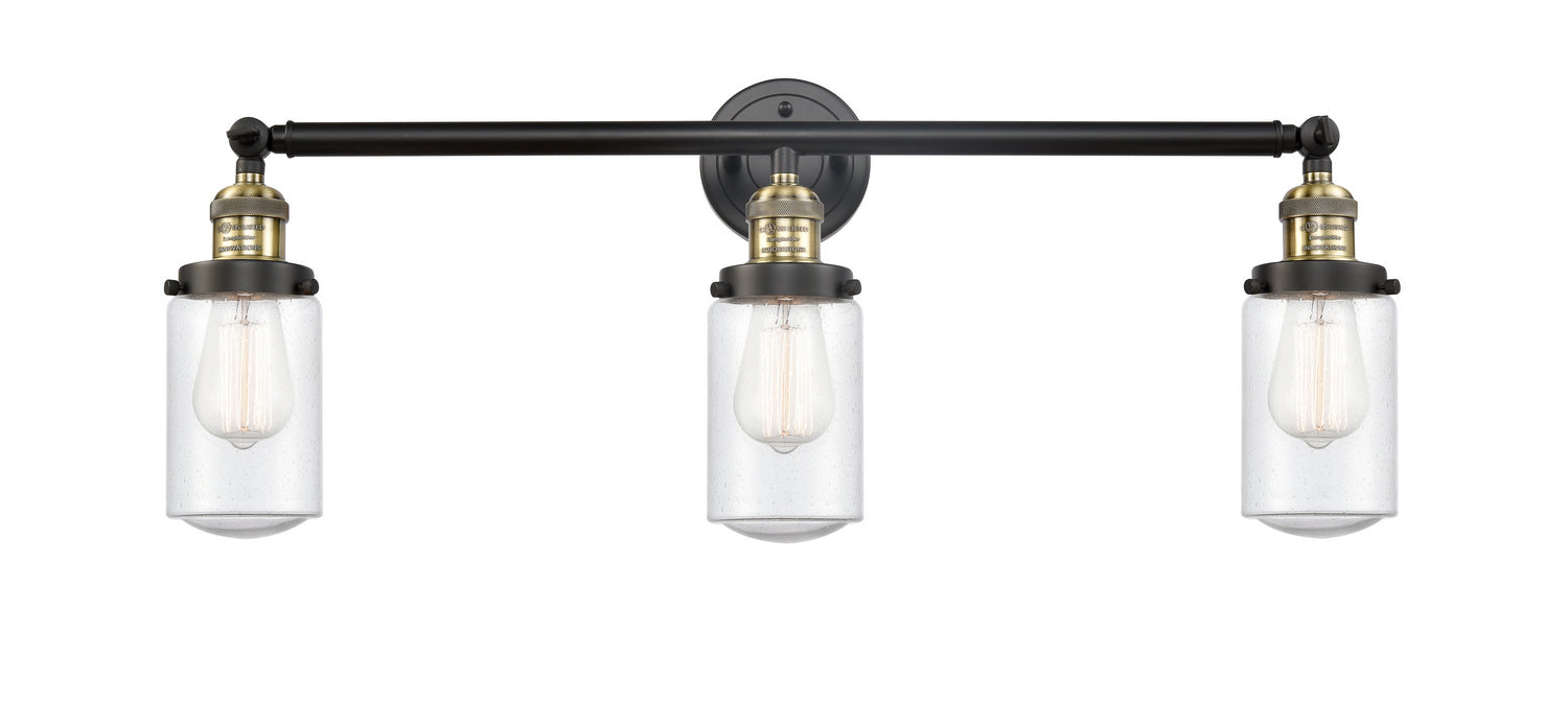 Innovations 205-BAB-G314 Three Light Bath Vanity, Black Antique Brass