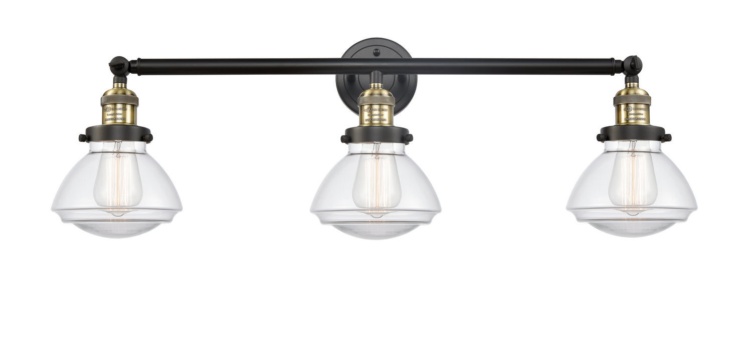 Innovations 205-BAB-G322 Three Light Bath Vanity, Black Antique Brass
