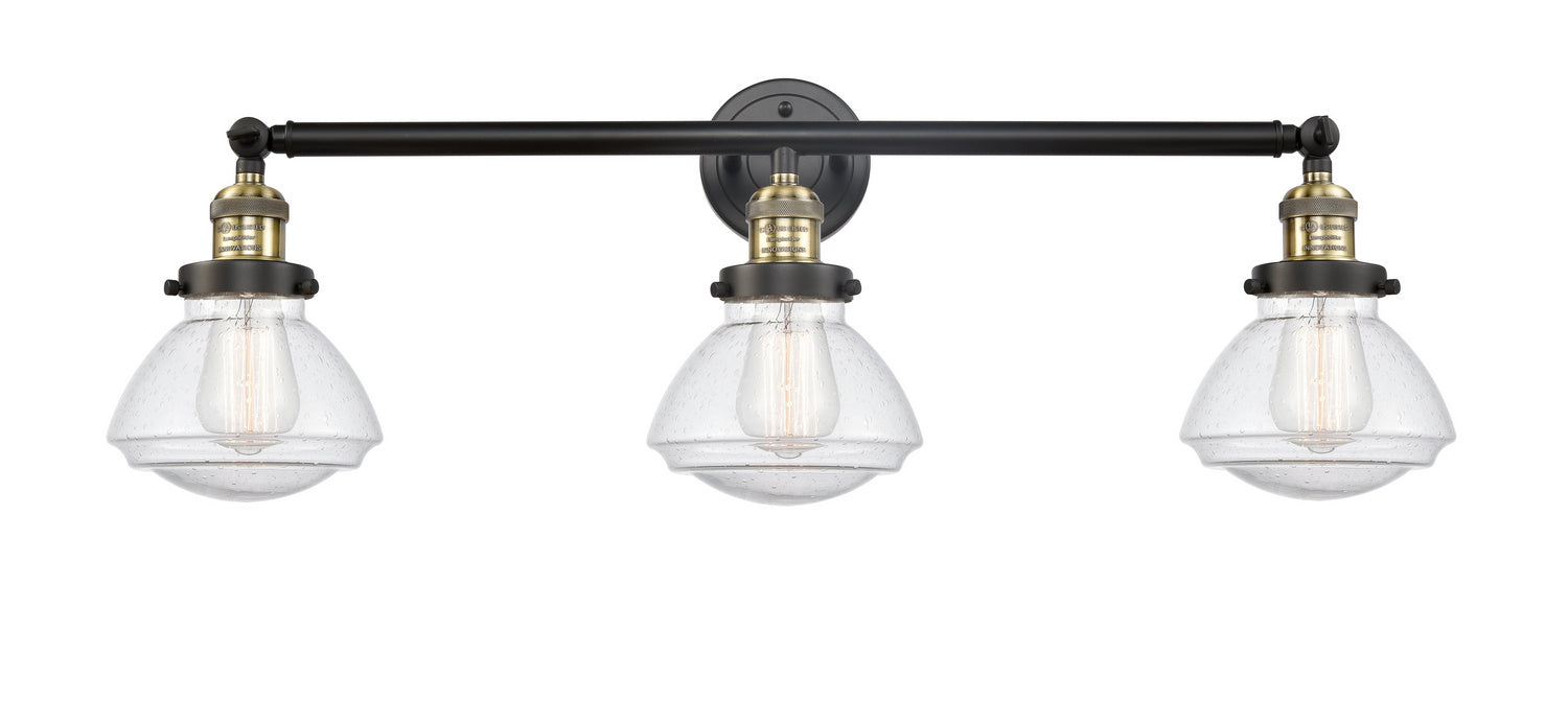 Innovations 205-BAB-G324 Three Light Bath Vanity, Black Antique Brass