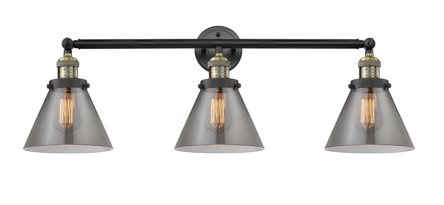 Innovations 205-BAB-G43 Three Light Bath Vanity, Black Antique Brass