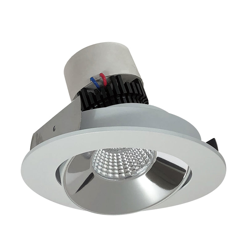 Nora Lighting NPR-4RC35XCMPW Adjustable Trim, Specular Clear Reflector / Matte Powder White Flange
