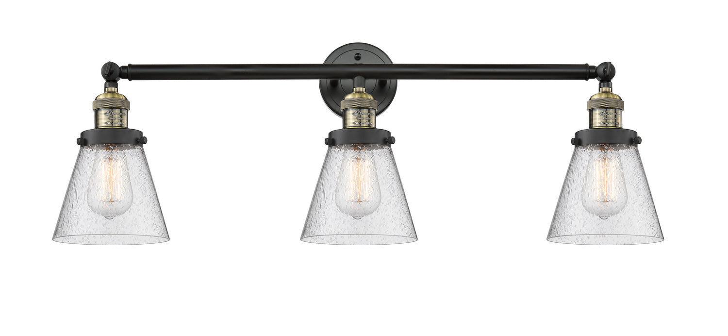 Innovations 205-BAB-G64 Three Light Bath Vanity, Black Antique Brass