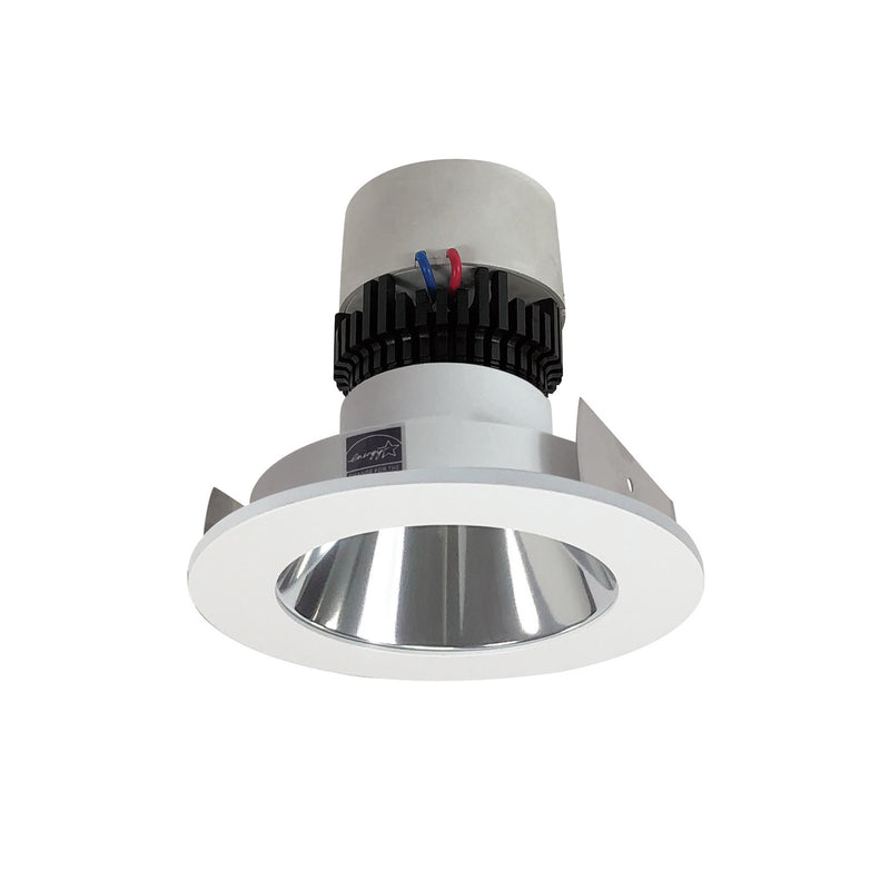 Nora Lighting NPR-4RNDC30XCMPW Recessed, Specular Clear Reflector / Matte Powder White Flange