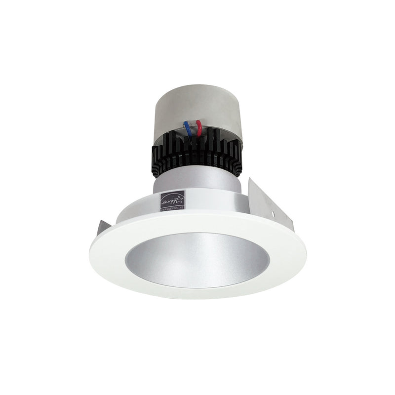 Nora Lighting NPR-4RNDC30XHZMPW Recessed, Haze Reflector / Matte Powder White Flange