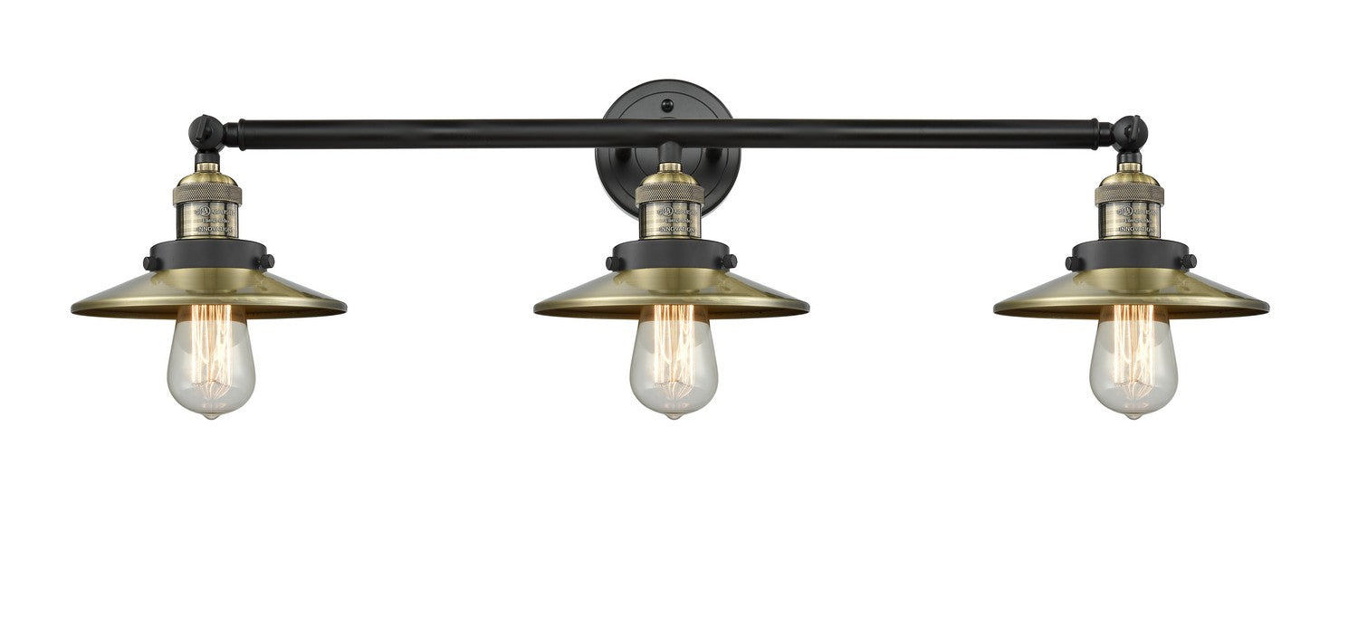 Innovations 205-BAB-M4 Three Light Bath Vanity, Black Antique Brass